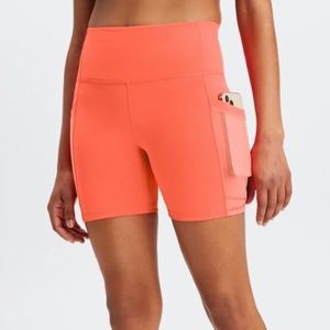 NWT Fabletics On-the-Go High-Waisted 6” Short | Atomic Orange